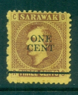 Sarawak-1892-Sir-Charles-Johnson-Brooke-Opt-One-Cent-MNG-lot82153