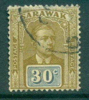 Sarawak-1928-29-Sir-Charles-Vyner-Brooke-30c-FU-lot82178