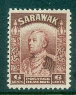 Sarawak-1934-41-Sir-Charles-Vyner-Brooke-6c-red-brown-MUH-lot82201