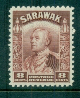 Sarawak-1934-41-Sir-Charles-Vyner-Brooke-8c-red-brown-MUH-lot82211