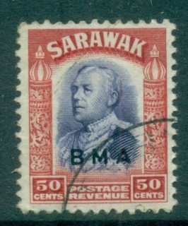 Sarawak-1945-Sir-Charles-Vyner-Brooke-Opt-BMA-50c-FU-lot82266