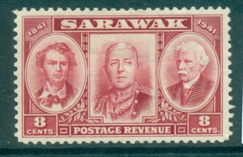 Sarawak-1946-Three-Rajas-8c-MLH-lot82275