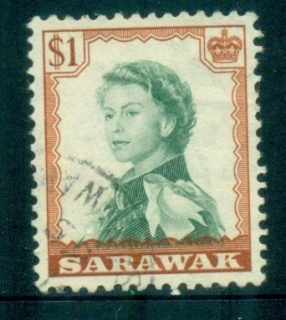 Sarawak-1955-57-QEII-1-FU-lot82287