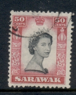 Sarawak-1955-57-QEII-Pictorial-50c-FU