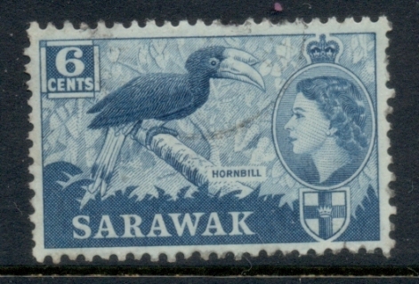 Sarawak-1955-57-QEII-Pictorial-6c-FU