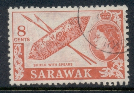 Sarawak-1955-57-QEII-Pictorial-8c-FU