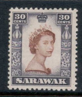 Sarawak-1955-57-QEII-Portrait-30c-MUH