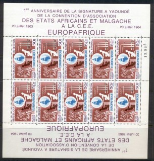 Senegal 1964 Europ Afrique sheetlet