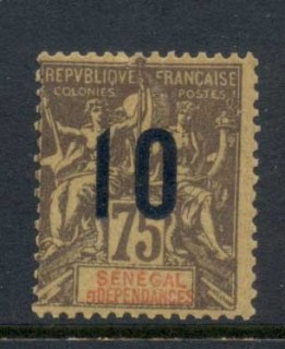 Senegal 1912 Navigation & Commerce 10c on 75c Surch