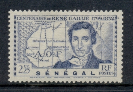 Senegal 1939 Caillie 2.25fr