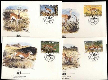 Senegal 1986 WWF Dama gazelle 4xFDC