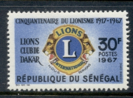 Senegal 1967 Lions Intl. 50th Anniv.