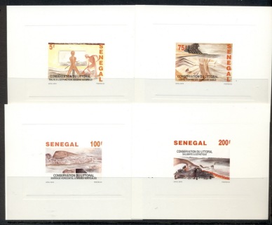 Senegal 1994 Conservation of the Sea Shore 4x Sunken die proofs