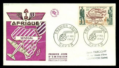 Senegal 1962 Air Afrique FDC