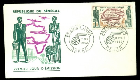 Senegal 1962 Air Afrique FDC