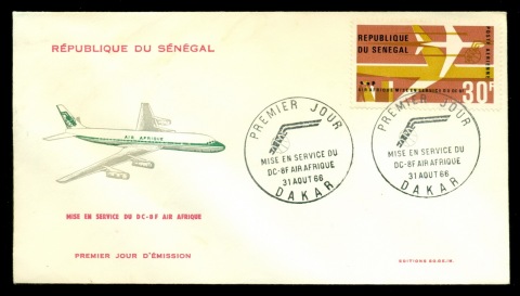 Senegal 1966 Air Afrique FDC