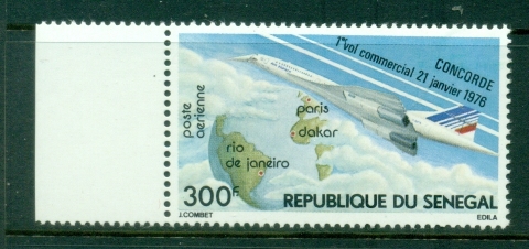 Senegal 1976 Concorde Flight Paris to Rio