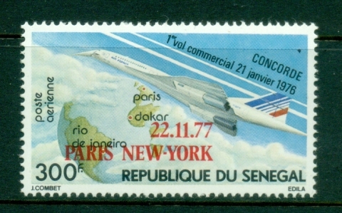 Senegal 1976 Concorde Flight Paris to Rio, Opt Paris-New York