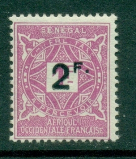 Senegal 1927 Postage Due Surch 2f on 1f