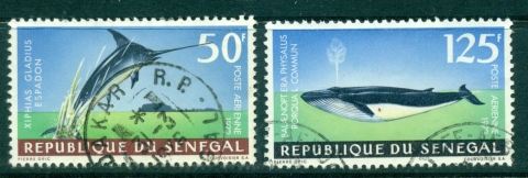 Senegal 1972 50f, 125f Whale & Swordfish