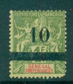 Senegal 1903 Peace & Commerce 10c on 1f