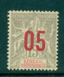 Senegal 1912 Peace & Commerce 5c on 15c