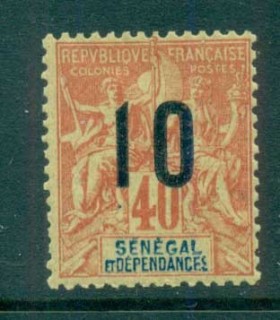 Senegal 1912 Peace & Commerce 10c on 40c