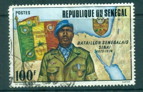 Senegal 1975 Senegelese Batallion, Sinai map