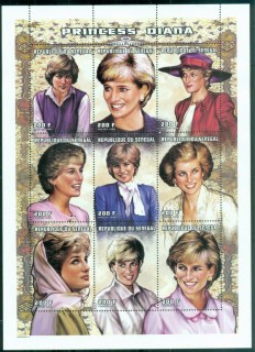 Senegal 1998 Princess Diana in Memoriam, Princess Portraits MS