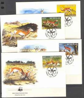 Senegal 196 WWF Dama Gazelle FDCs