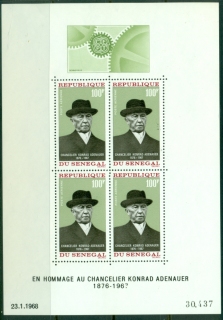 Senegal-1967-Europ-Afrique-Konrad-Adenauer-MS-MUH