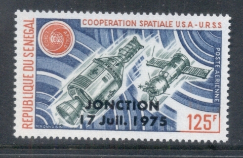 Senegal-1975-Apollo-Soyuz-Joint-Russia-USA-Space-Project-Opt-Jonction-MUH