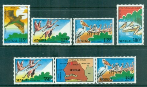 Senegal-1987-Birds-in-Djoudj-National-Park-MUH