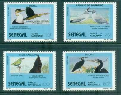 Senegal-1989-Birds-in-National-Parks-MUH