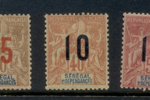 Senegal 1912 Navigation & Commerce Asst Opts