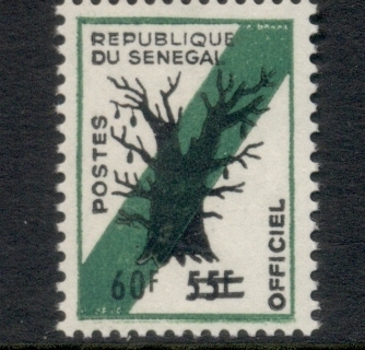 Senegal 1969 Official Surch 60f on 55f