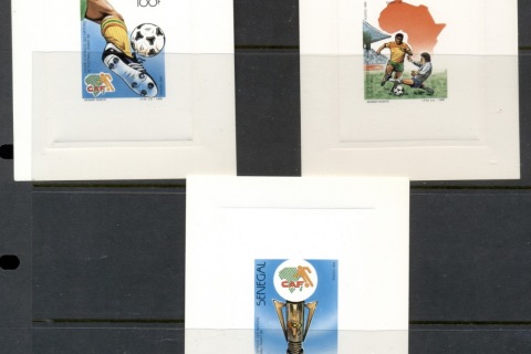 Senegal 1988 African Soccer Championships 3x sunken die proofs