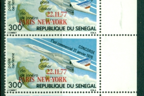 Senegal 1976 Concorde Flight Paris to Rio, Opt Paris-New York str3