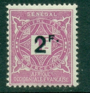 Senegal 1927 Postage Due Surch 2f on 1f