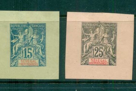 Senegal 1892-1900 Peace & Commerce Asst Stationery cut outs