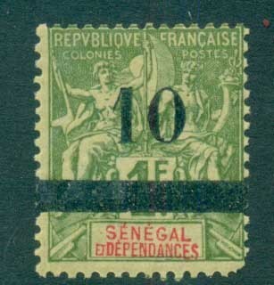 Senegal 1903 Peace & Commerce 10c on 1f