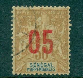 Senegal 1912 Peace & Commerce 5c on 35c