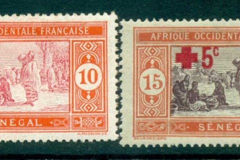 Senegal 1915-18 Pictorials Preparing Food Red Cross Opt