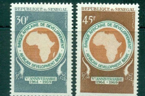 Senegal 1969 Development Bank, Africa Map