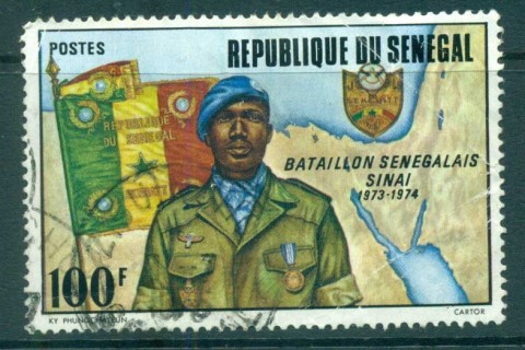 Senegal 1975 Senegelese Batallion, Sinai map