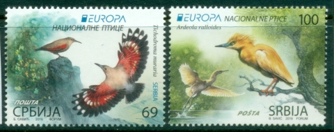 Serbia-2019-EUROPA-Stamps-National-Birds-MUH