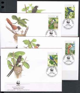 Seychelles-1996 WWF Black Paradise Flycatcher FDC