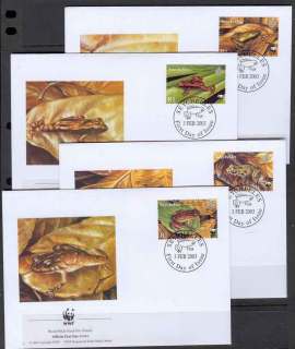 Seychelles-2003 WWF Sooglossid Frogs FDC