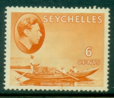 Seychelles-1938-41-KGVI-Pictorial-6c-Fishing-Pirogue-MLH