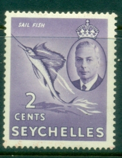 Seychelles-1952-KGVI-Pictorials-2c-Sail-Fish-MLH